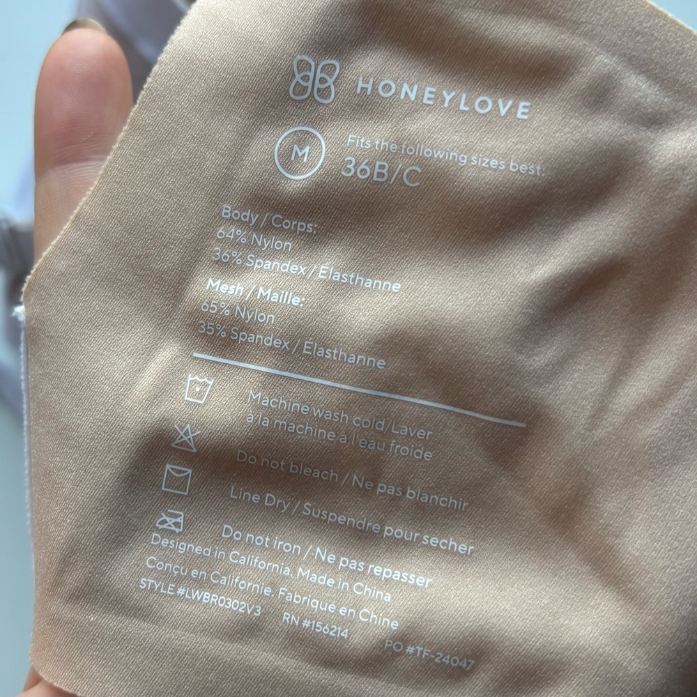 Honeylove | Medium 36 B/C White Astral Crossover Bra - Picture 3 of 6